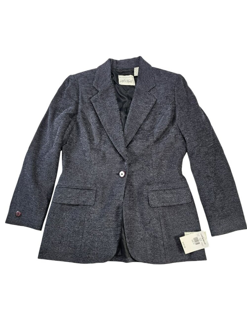 Lord & Taylor NWT Italian Tweed Blazer Jacket Coat Women's Size 10 Gray